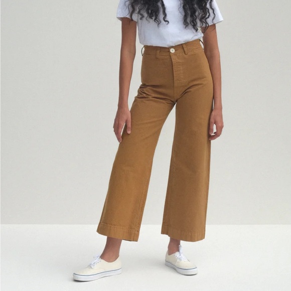 Jesse Kamm Pants - Jesse Kamm Wide Leg Pants in Tan